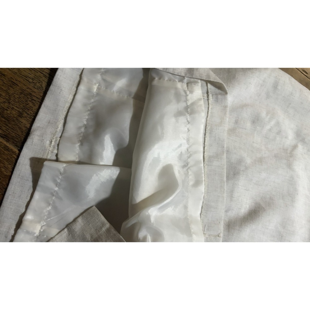 Vintage Sag Harbor Ivory Linen Blend Sleeveless Dress, Women's Size 12p Neutral - Picture 4 of 5